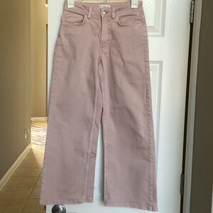 Mango Teen Girl Light Pink Wide-Leg Jeans
